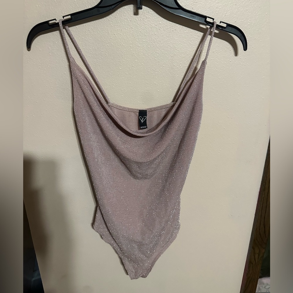 Light pink sparkling WINDSOR body suit size m